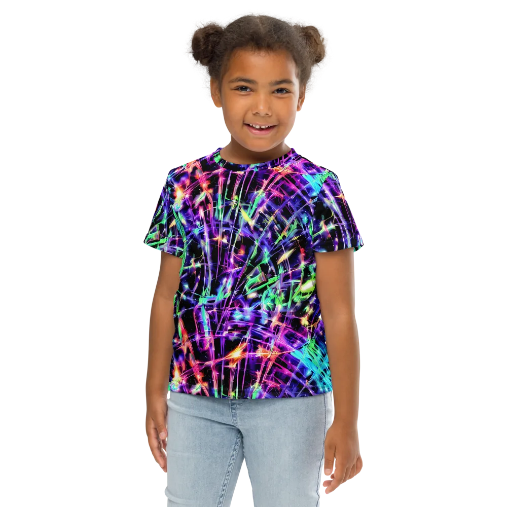 Neon Bamboo on Kids Crew Neck T-Shirt — Front