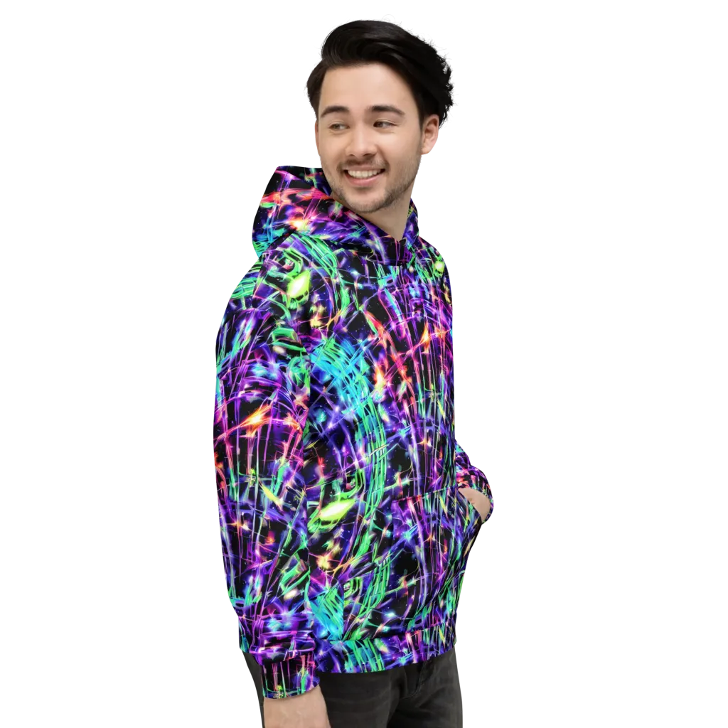 Neon Bamboo on Hoodie — Right