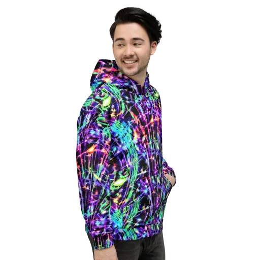 Neon Bamboo on a Hoodie