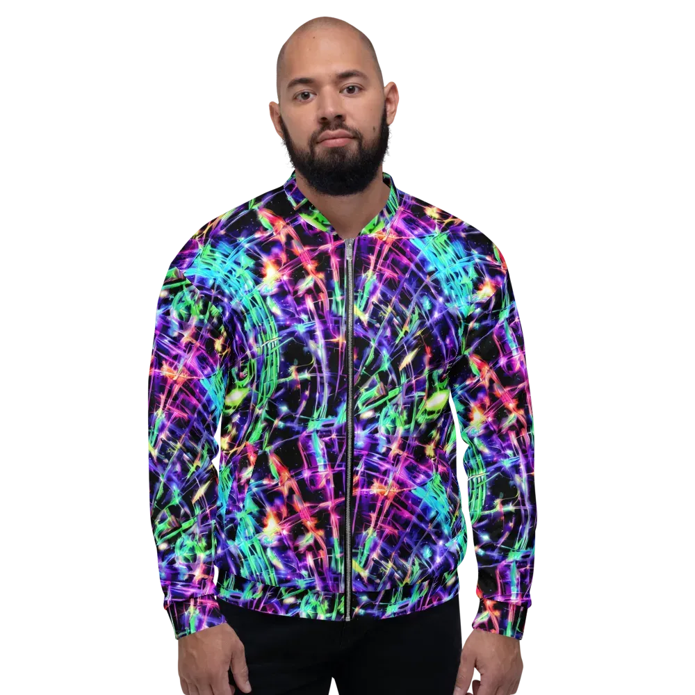 Neon Bamboo on Bomber Jacket — Front