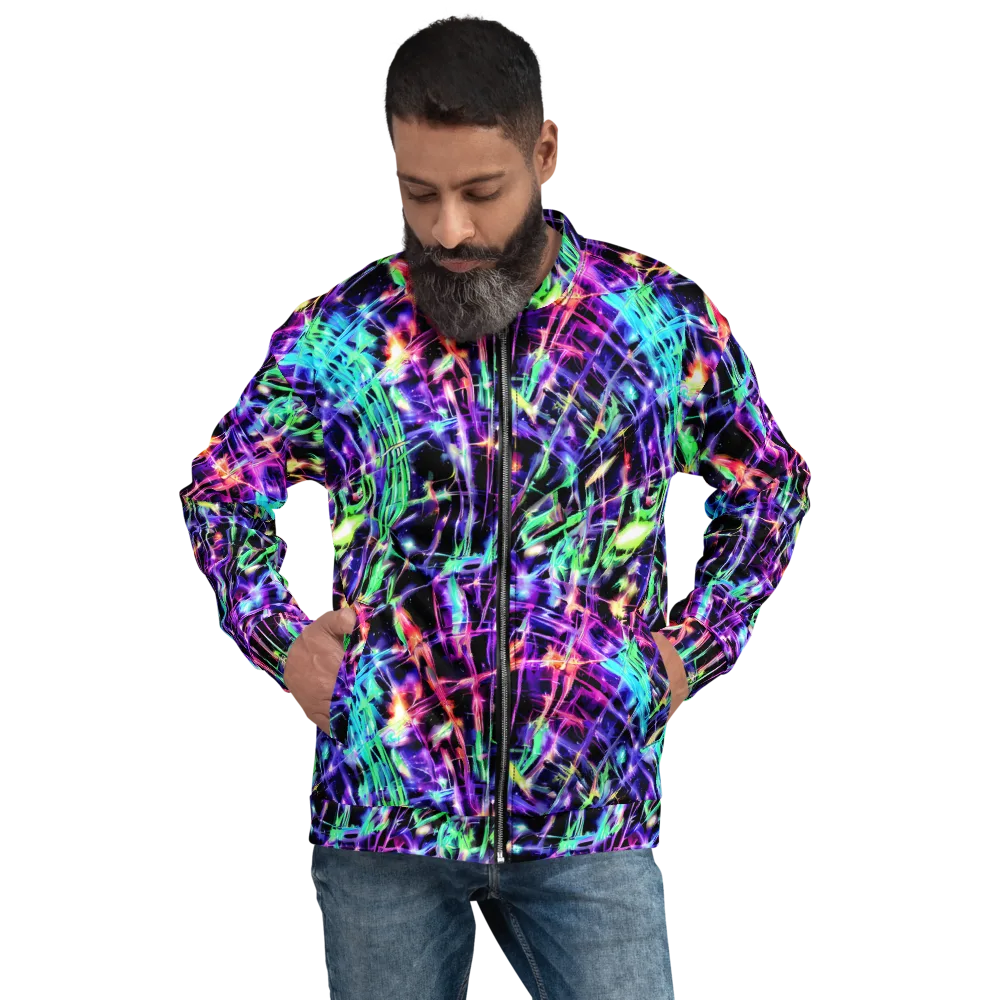 Neon Bamboo on Bomber Jacket — Front