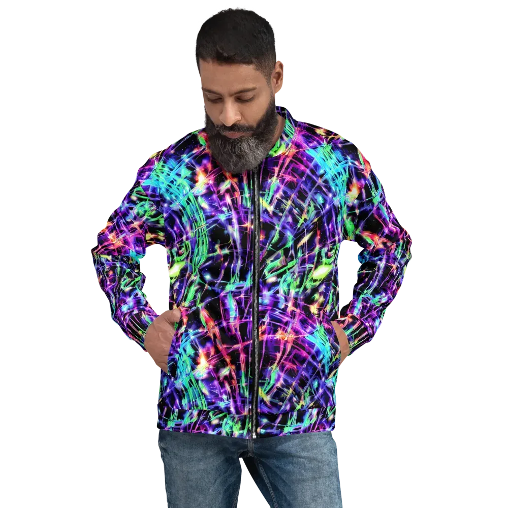 Neon Bamboo on Bomber Jacket — Front