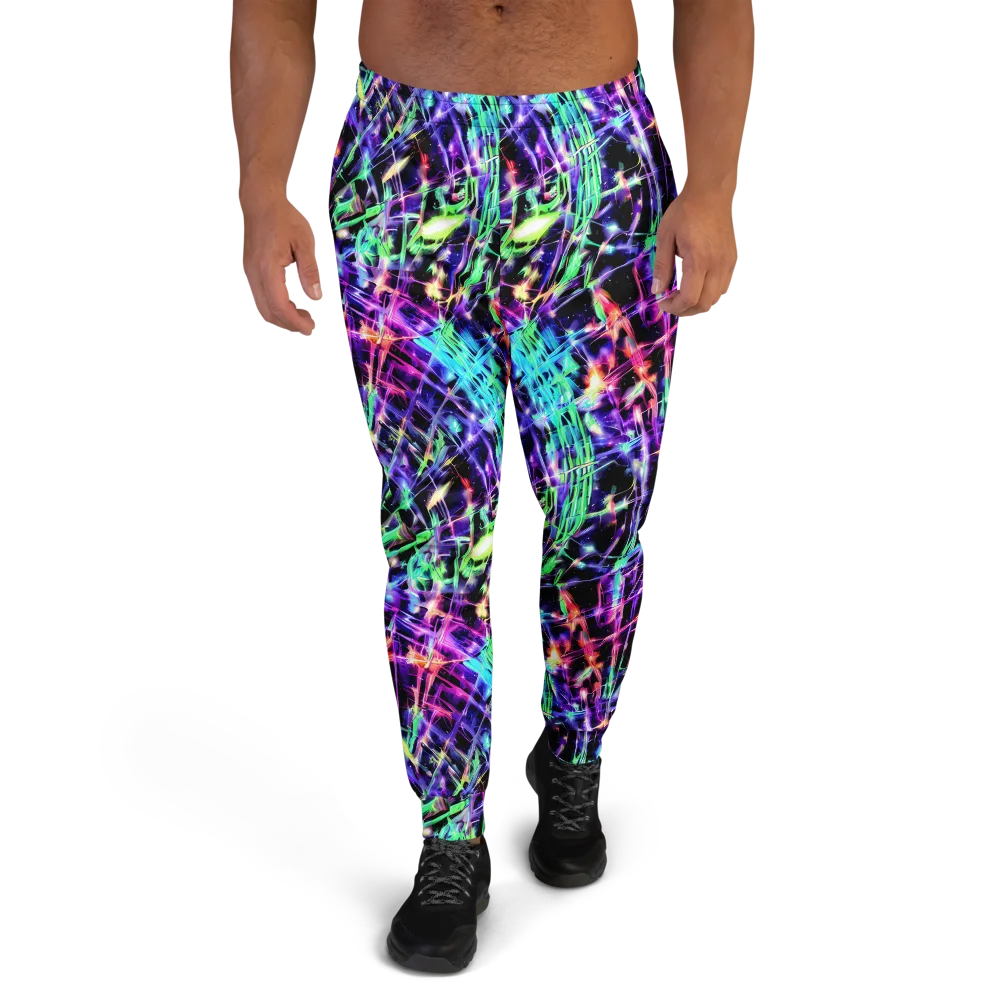 Neon Bamboo on Men's Joggers — Front
