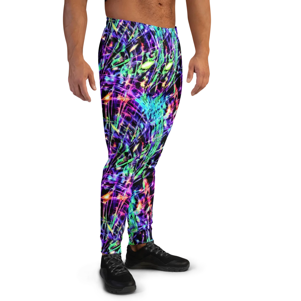 Neon Bamboo on Men's Joggers — Right