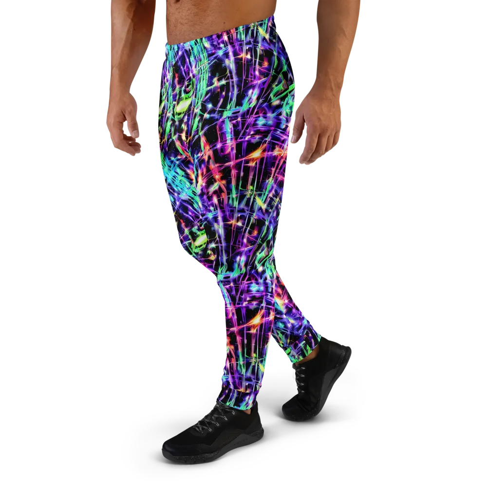 Neon Bamboo on Men's Joggers — Left