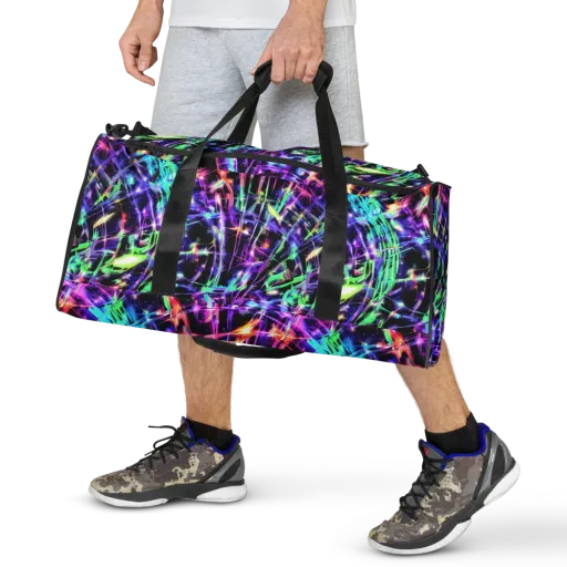 Neon Bamboo on a Duffle Bag