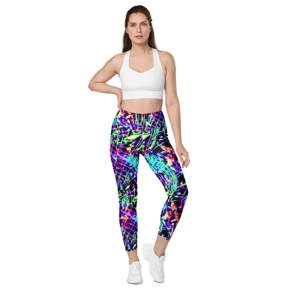 Neon Bamboo on Leggings with Pockets — Front