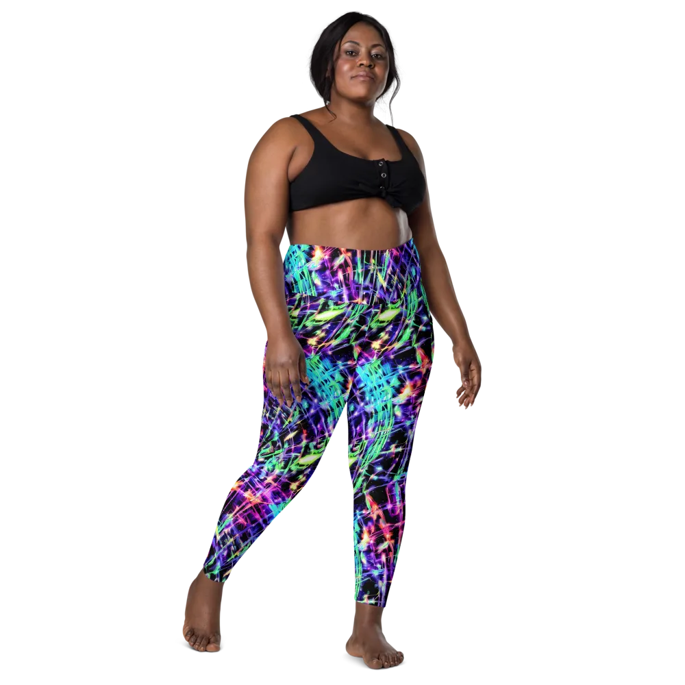 Neon Bamboo on Leggings with Pockets — Front