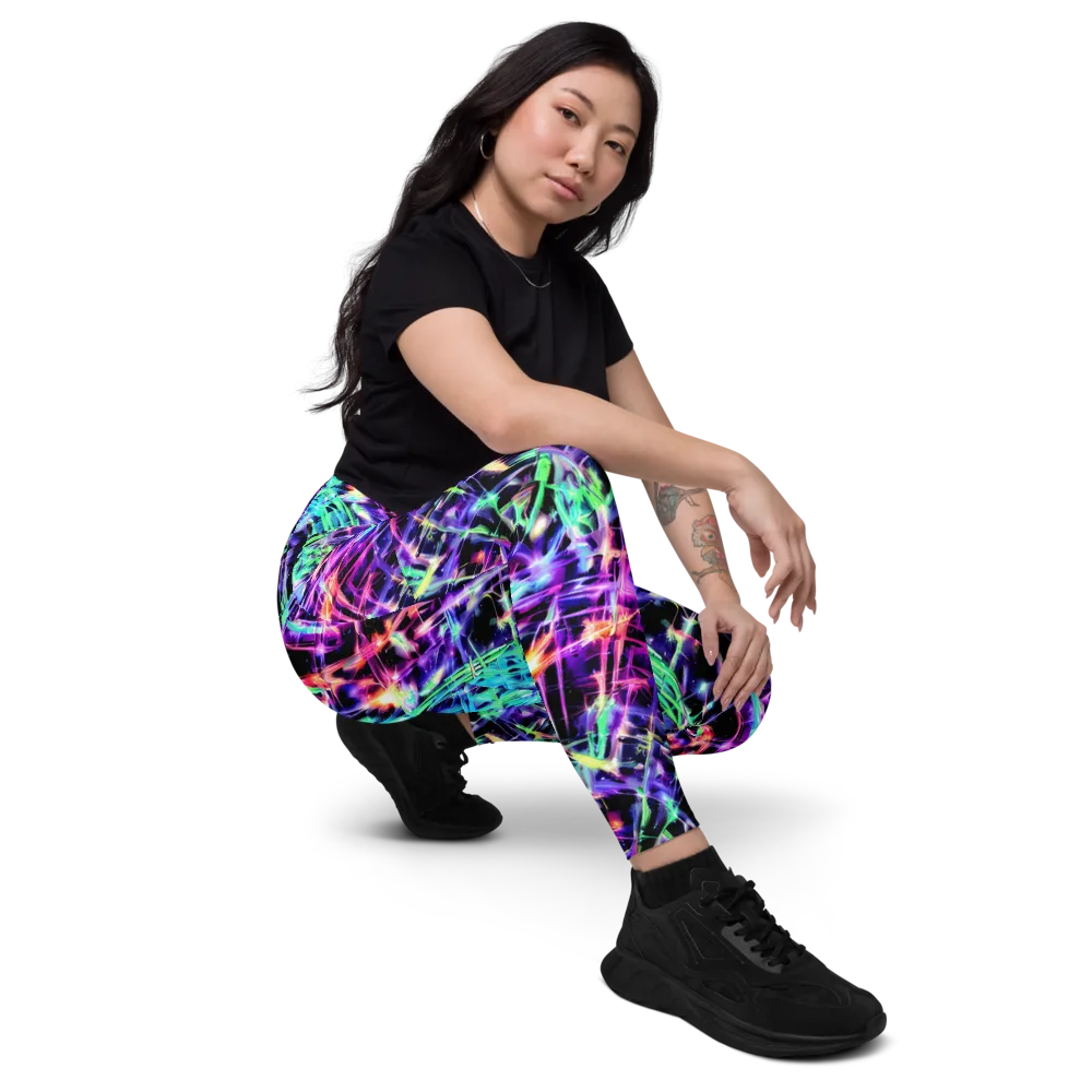 Neon Bamboo on Leggings with Pockets — Right Front