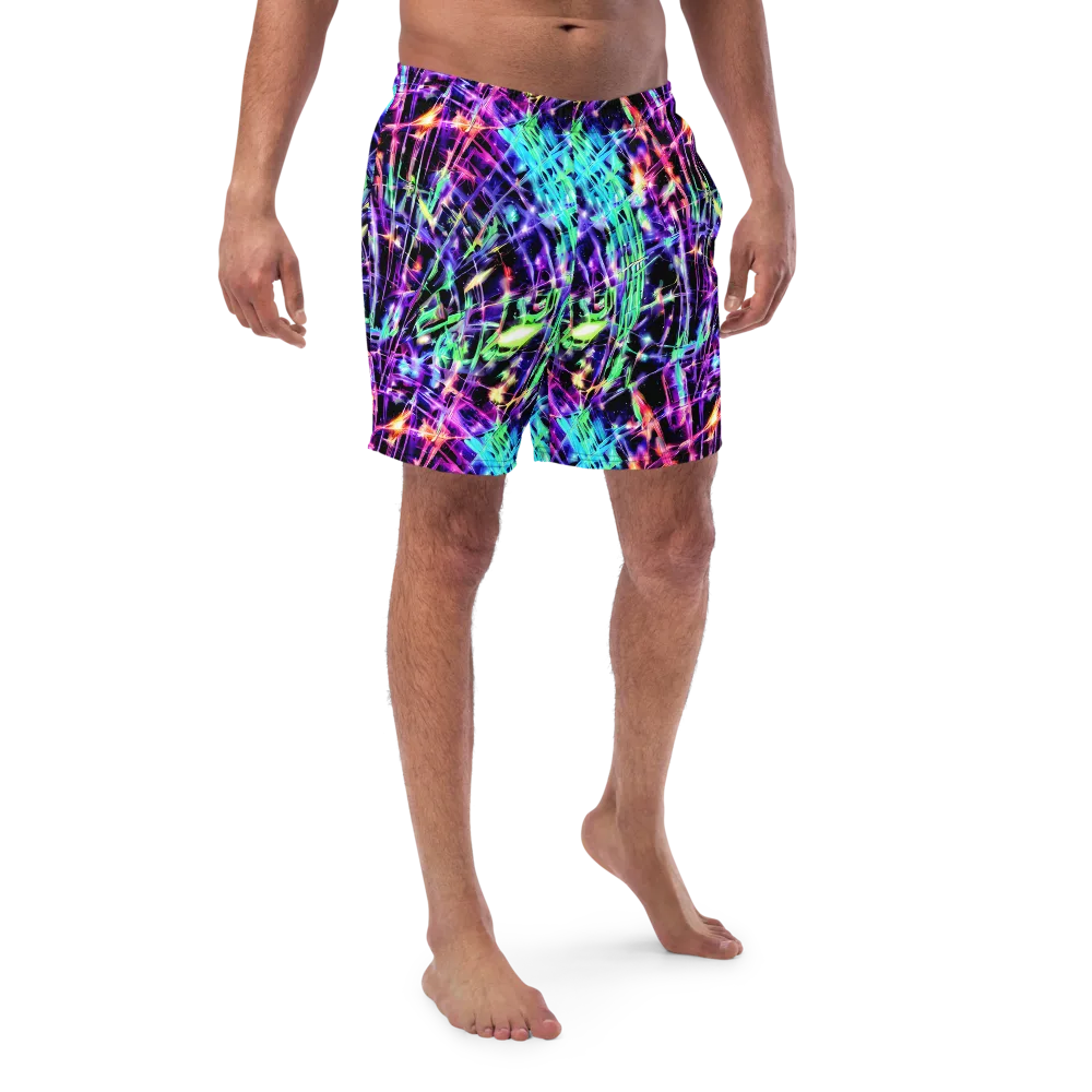Neon Bamboo on Swim Trunks — Front