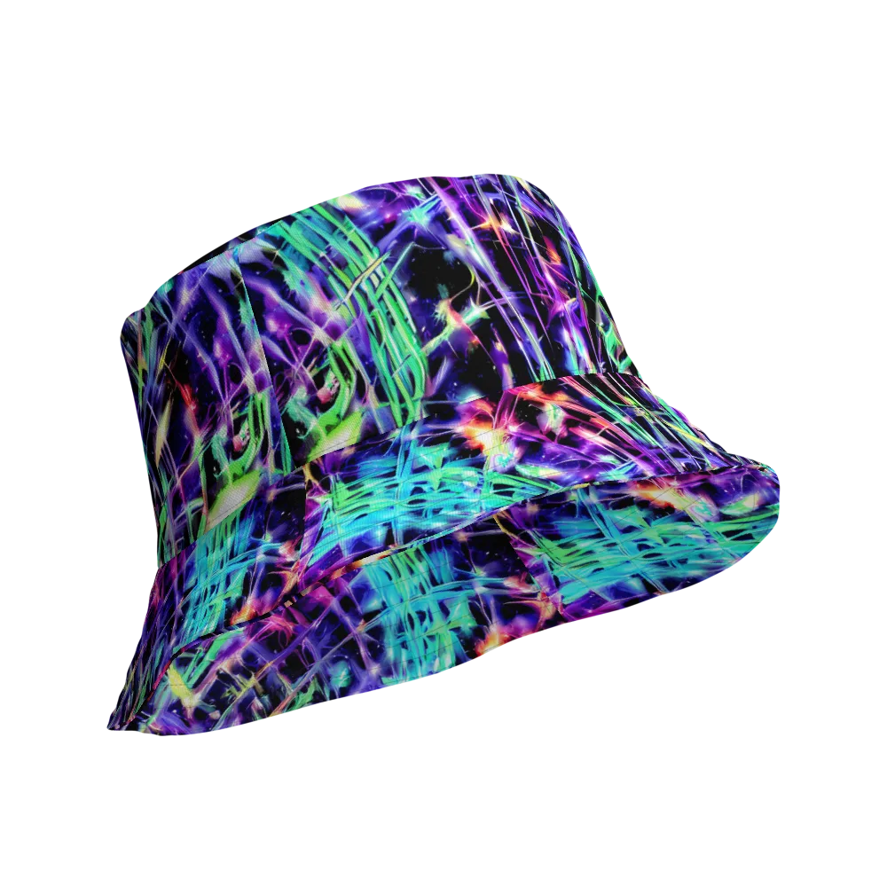 Neon Bamboo on Reversible Bucket Hat — Product details Outside