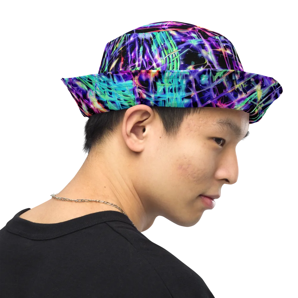 Neon Bamboo on Reversible Bucket Hat — Right Outside