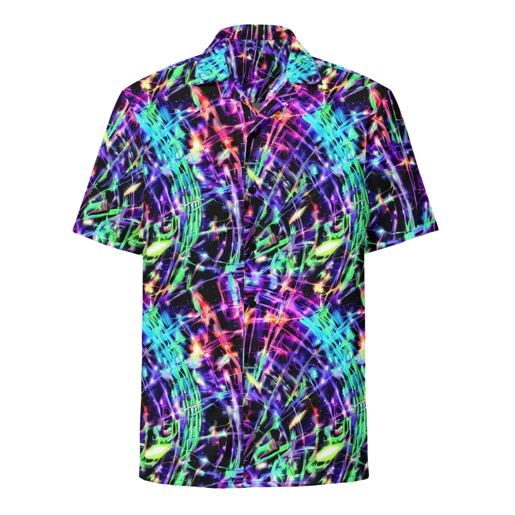 Neon Bamboo on Button Shirt — Front