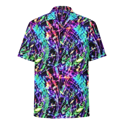 Neon Bamboo on a Button Shirt
