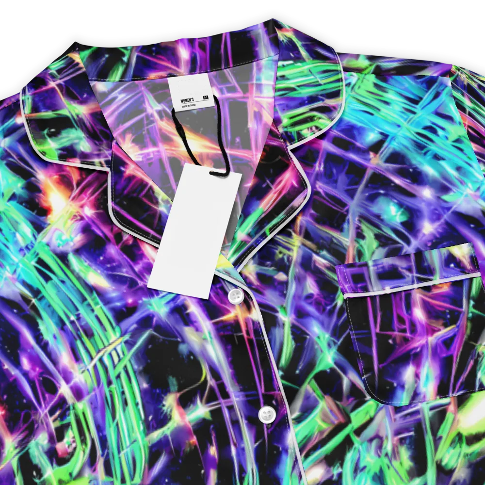 Neon Bamboo on Women's Short Sleeve Pajama Top — Product details