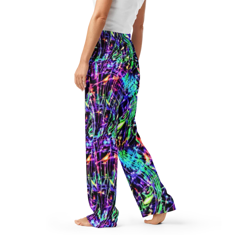 Neon Bamboo on Women's Pajama Pants — Left