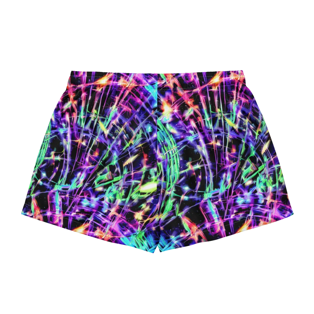 Neon Bamboo on Women's Pajama Shorts — Back