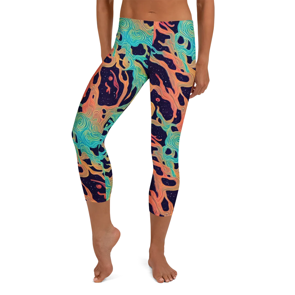 Astral Tides on Capri Leggings — Front