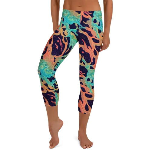 Astral Tides on a Capri Leggings