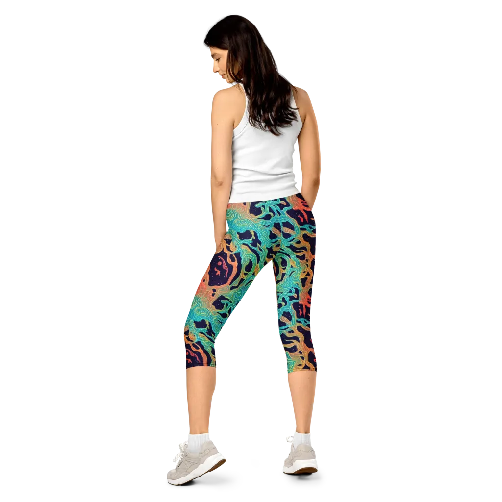 Astral Tides on Capri Leggings — Back