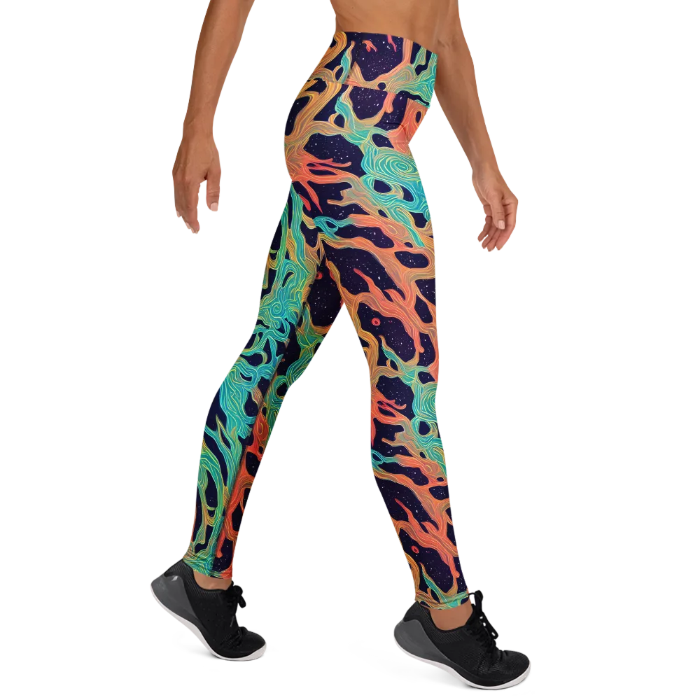 Astral Tides on Yoga Leggings — Right