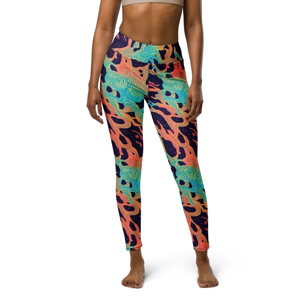 Astral Tides on Yoga Leggings — Front