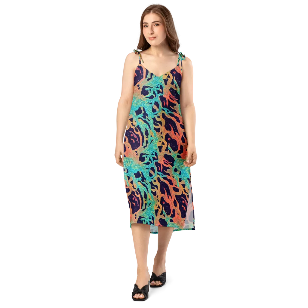 Astral Tides on Slip Dress — Front