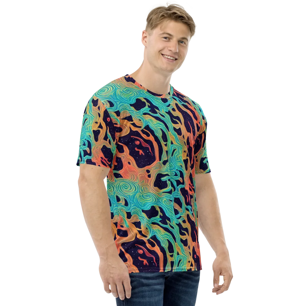 Astral Tides on Men's Crew Neck T-Shirt — Right
