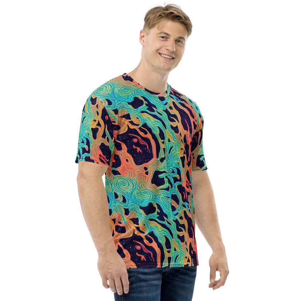 Astral Tides on Men's Crew Neck T-Shirt — Right