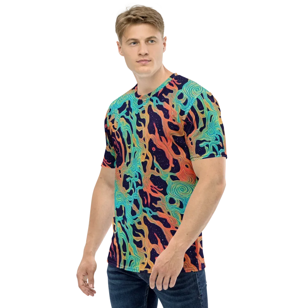 Astral Tides on Men's Crew Neck T-Shirt — Left
