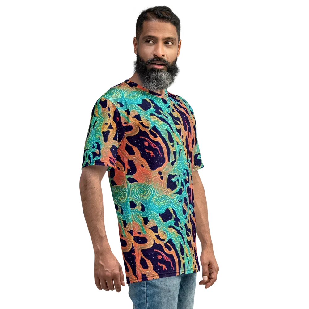 Astral Tides on Men's Crew Neck T-Shirt — Right