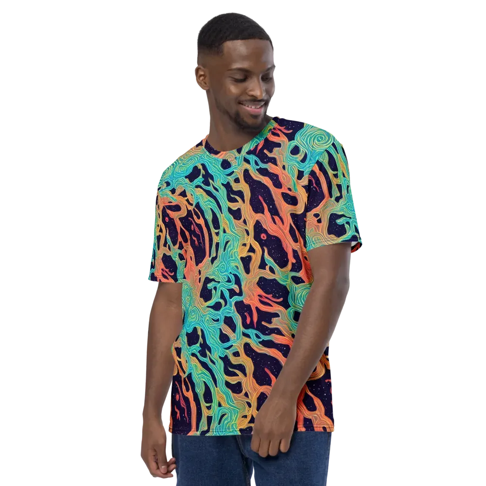 Astral Tides on Men's Crew Neck T-Shirt — Left