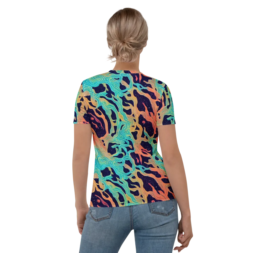 Astral Tides on Women's Crew Neck T-Shirt — Back