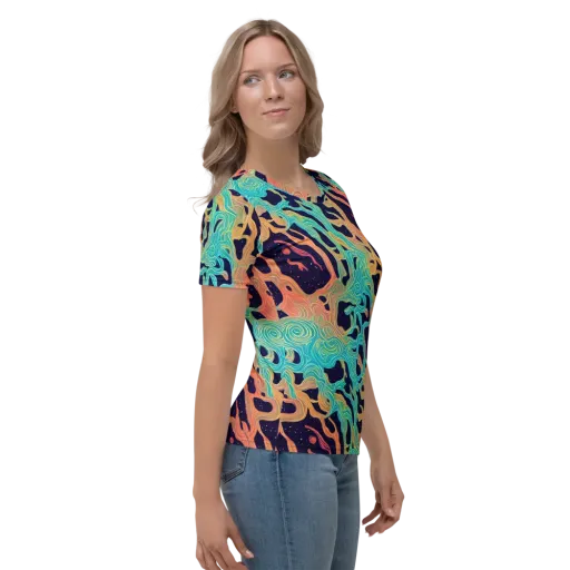 Astral Tides on a Women's Crew Neck T-Shirt