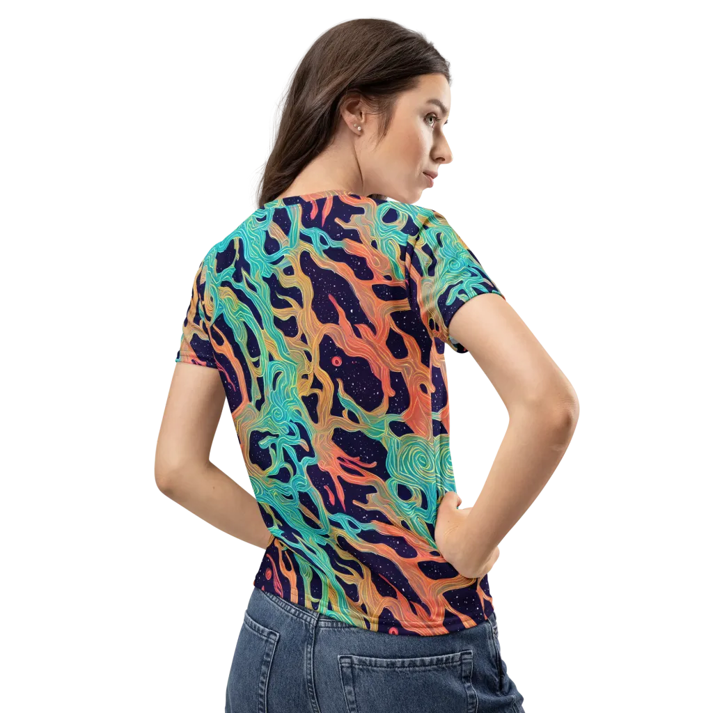 Astral Tides on Women's Crew Neck T-Shirt — Back
