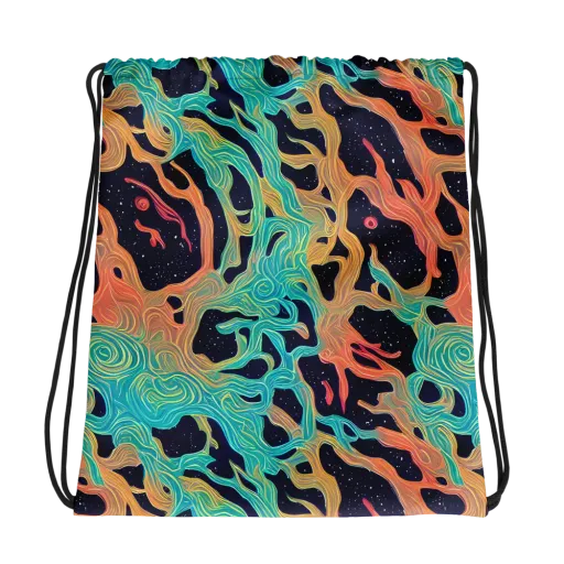 Astral Tides on a Drawstring Bag