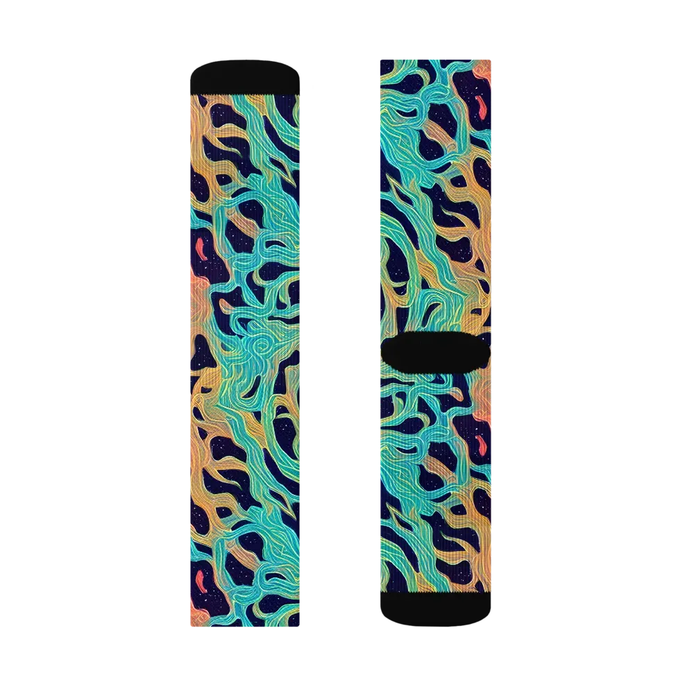 Astral Tides on Socks — Right Sock