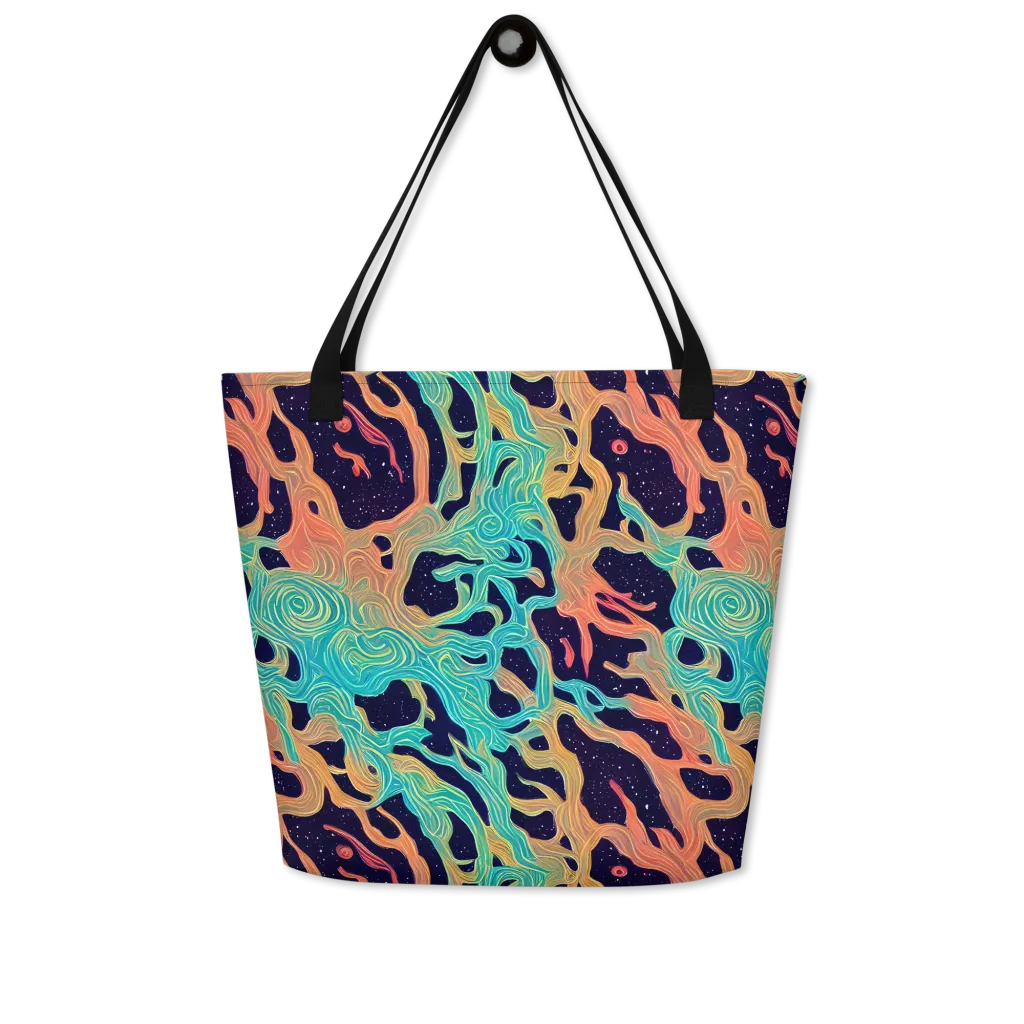 Astral Tides on Large Tote Bag W/ Pocket — Front