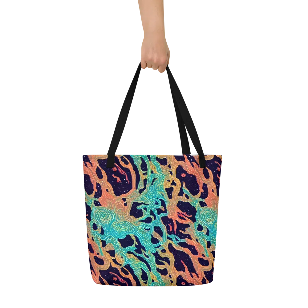 Astral Tides on Large Tote Bag W/ Pocket — Front