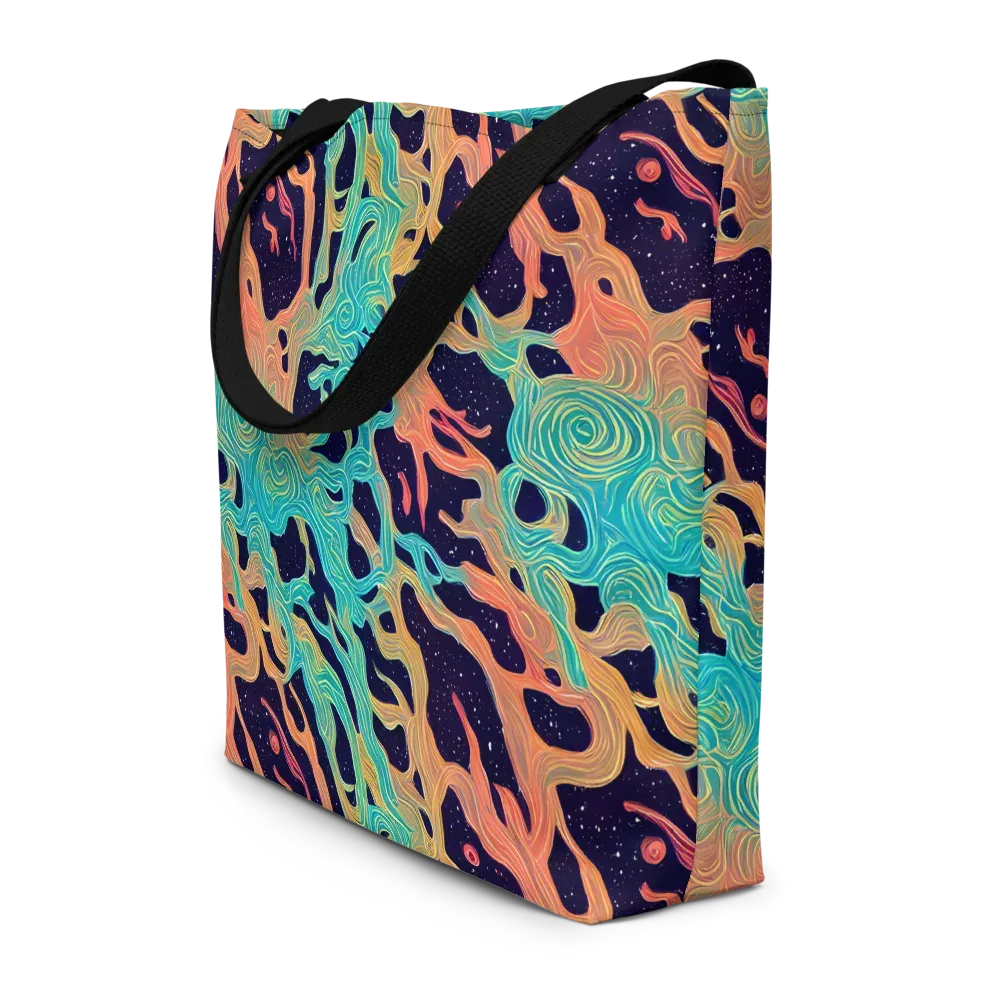 Astral Tides on Large Tote Bag W/ Pocket — Front