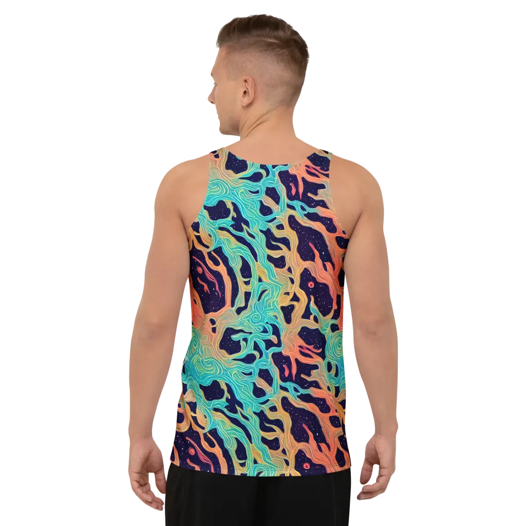 Astral Tides on Men's Tank Top — Back