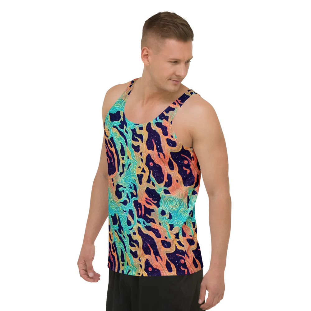 Astral Tides on Men's Tank Top — Left Front