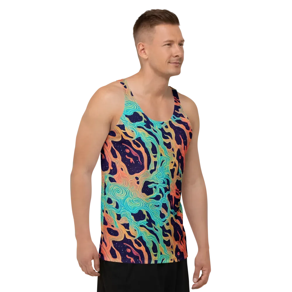 Astral Tides on Men's Tank Top — Right Front