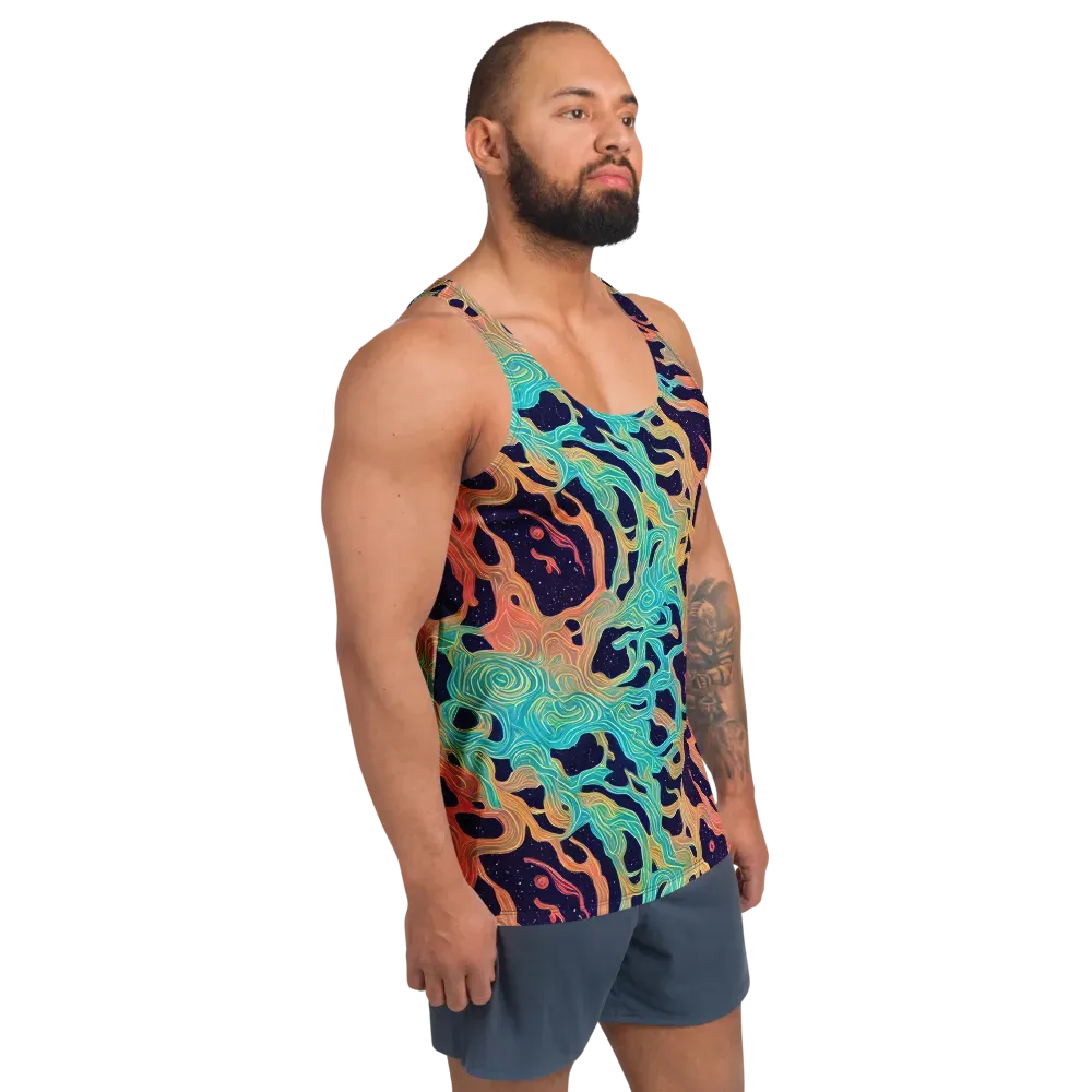 Astral Tides on Men's Tank Top — Right Front