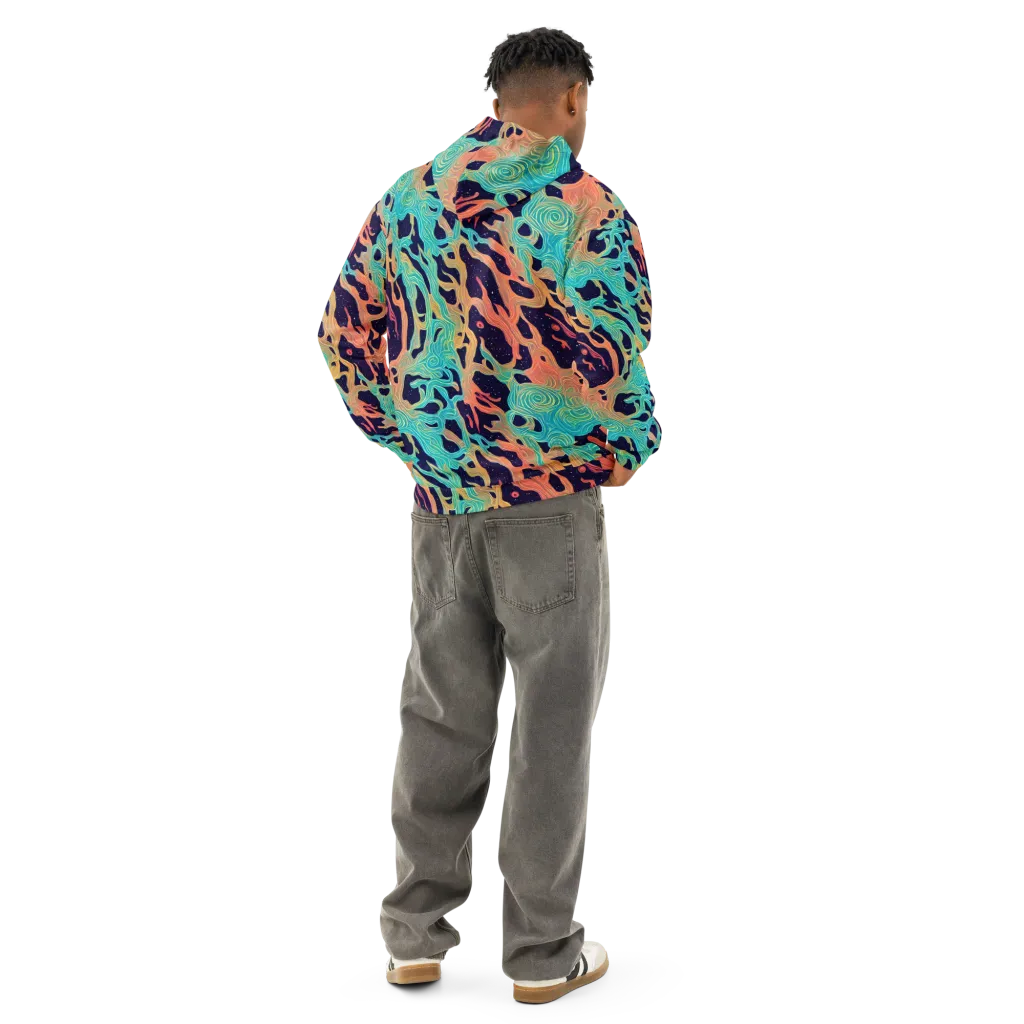 Astral Tides on Cotton Hoodie — Back