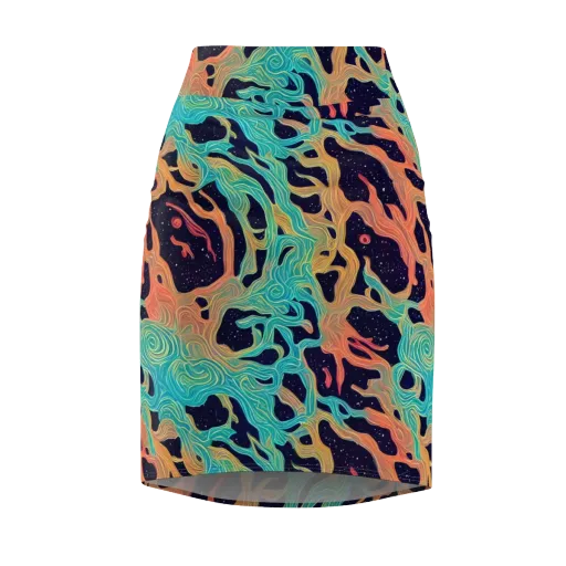Astral Tides on a Pencil Skirt