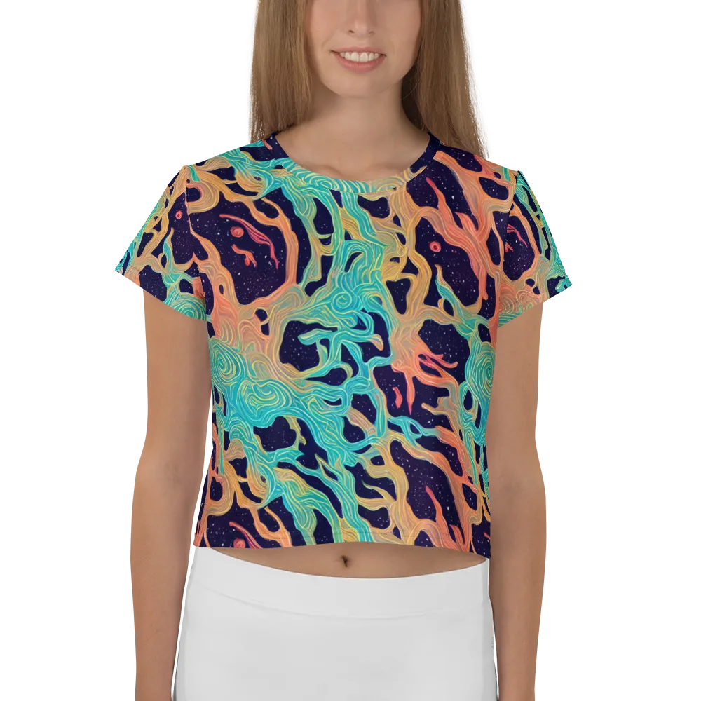 Astral Tides on Crop Tee — Front