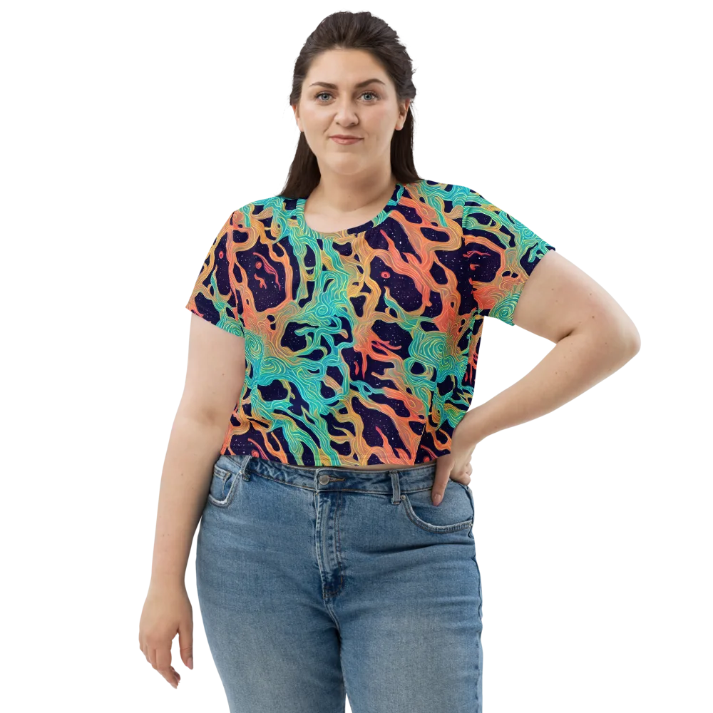 Astral Tides on Crop Tee — Front
