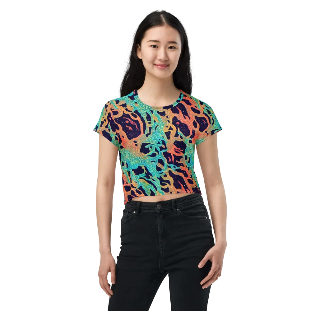 Astral Tides on Crop Tee — Front