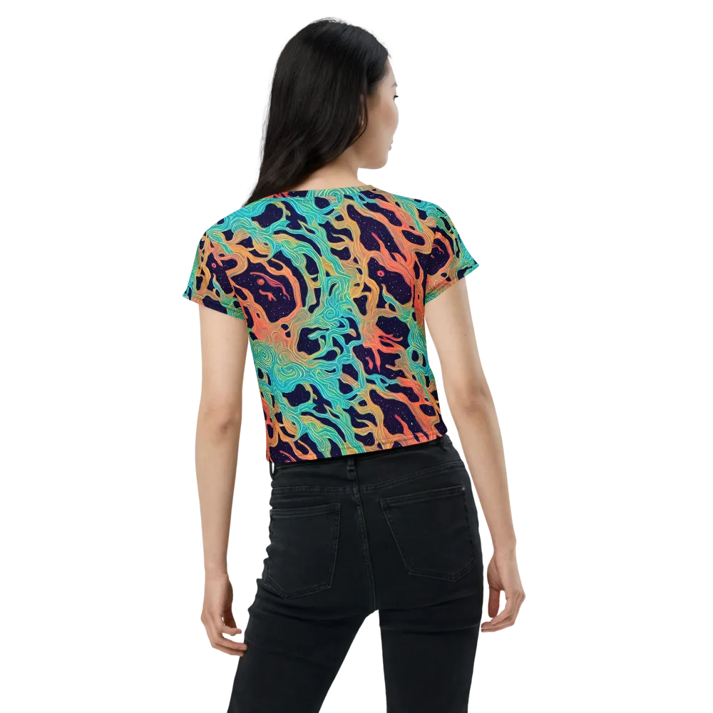 Astral Tides on Crop Tee — Back